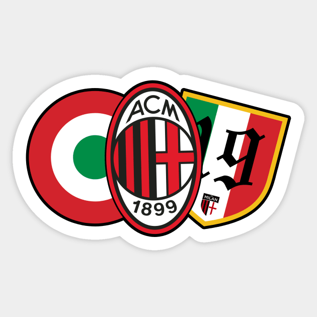 milan curva south Sticker by lounesartdessin